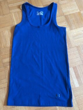 Under Armour Royal Blue Ribbed Heatgear  Tank Top